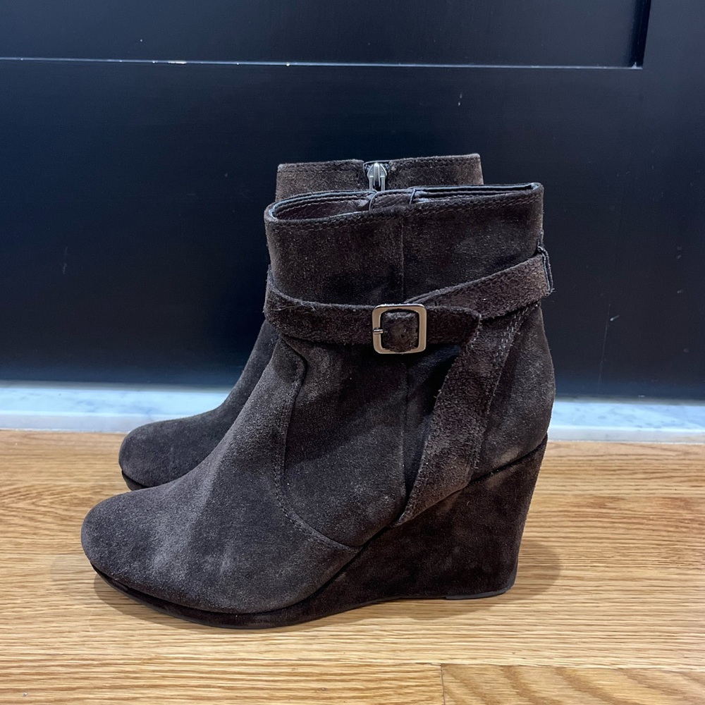 Brown Suede Ankle Boots Booties